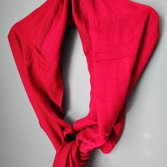Red Jumbo Pashmina Wrap Scarf - Picture 2 of 7
